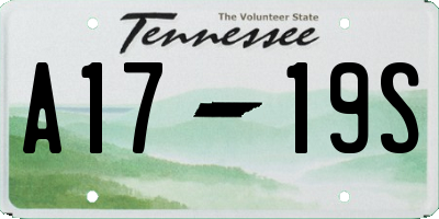 TN license plate A1719S