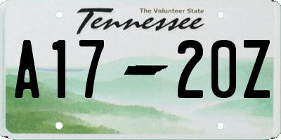TN license plate A1720Z