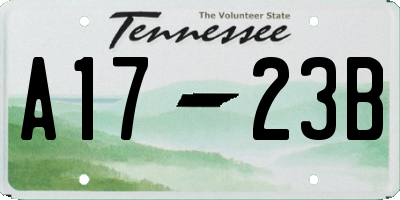 TN license plate A1723B