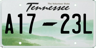 TN license plate A1723L