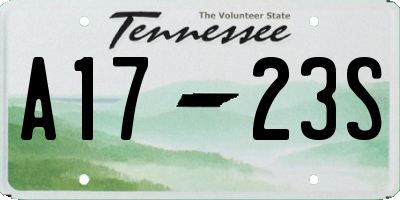 TN license plate A1723S