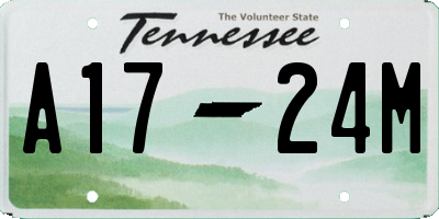 TN license plate A1724M