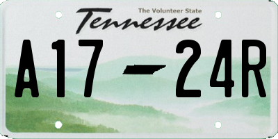 TN license plate A1724R