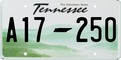 TN license plate A1725O