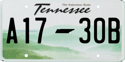 TN license plate A1730B