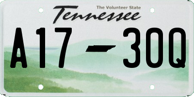 TN license plate A1730Q