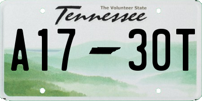 TN license plate A1730T