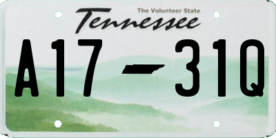 TN license plate A1731Q