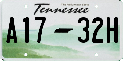 TN license plate A1732H
