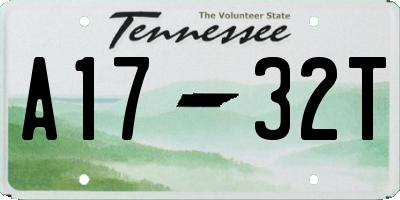 TN license plate A1732T