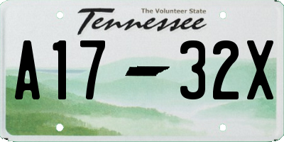 TN license plate A1732X
