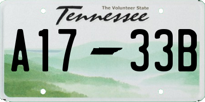 TN license plate A1733B