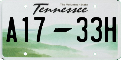 TN license plate A1733H