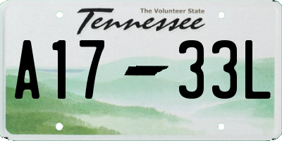 TN license plate A1733L