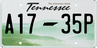 TN license plate A1735P