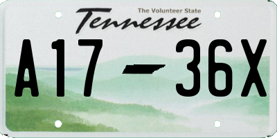 TN license plate A1736X