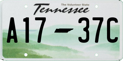 TN license plate A1737C