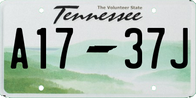 TN license plate A1737J