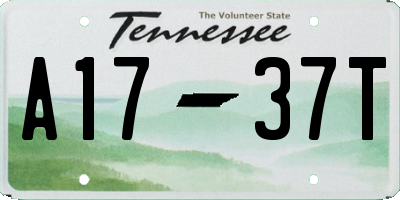 TN license plate A1737T