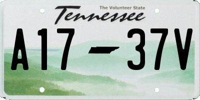 TN license plate A1737V
