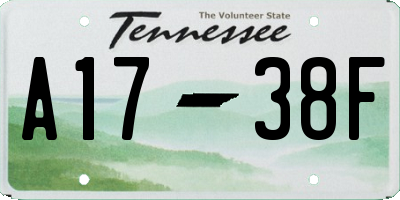 TN license plate A1738F