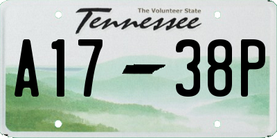 TN license plate A1738P