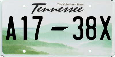 TN license plate A1738X