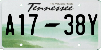 TN license plate A1738Y