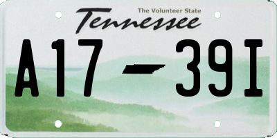 TN license plate A1739I