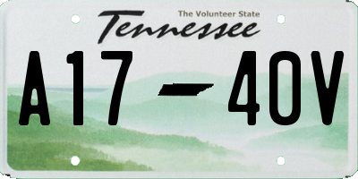 TN license plate A1740V