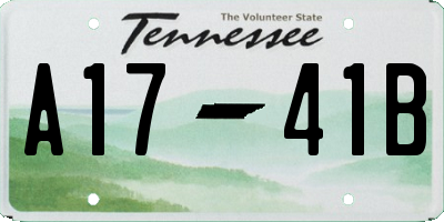 TN license plate A1741B