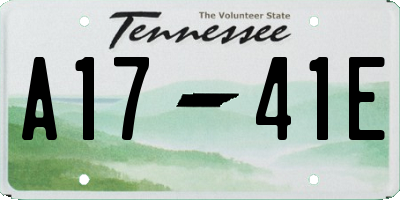 TN license plate A1741E