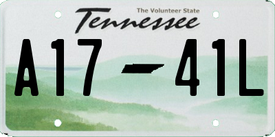 TN license plate A1741L