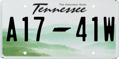 TN license plate A1741W