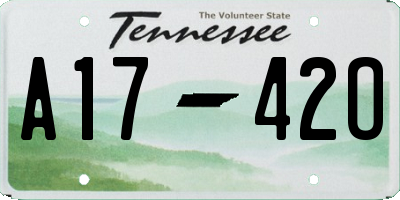 TN license plate A1742O