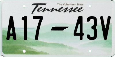 TN license plate A1743V