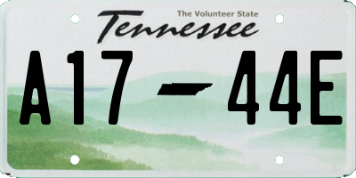 TN license plate A1744E