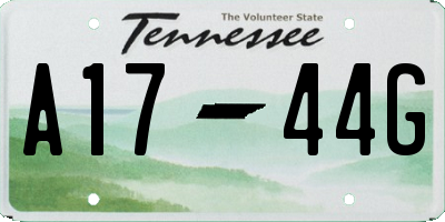 TN license plate A1744G
