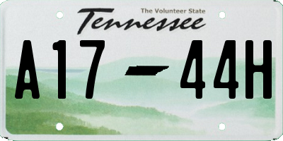 TN license plate A1744H