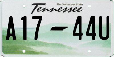 TN license plate A1744U