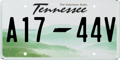 TN license plate A1744V