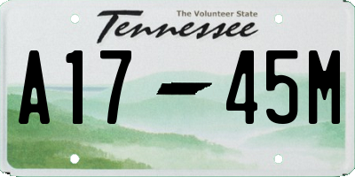 TN license plate A1745M