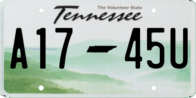 TN license plate A1745U