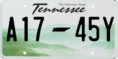 TN license plate A1745Y