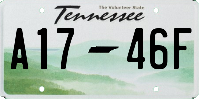 TN license plate A1746F