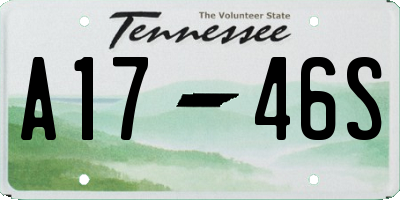 TN license plate A1746S