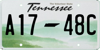 TN license plate A1748C