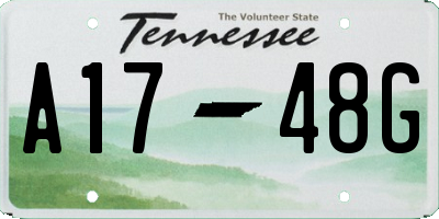 TN license plate A1748G