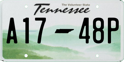 TN license plate A1748P