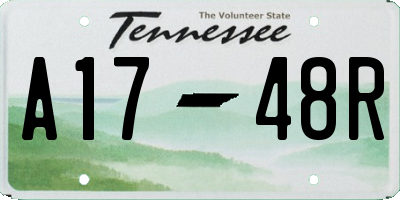 TN license plate A1748R